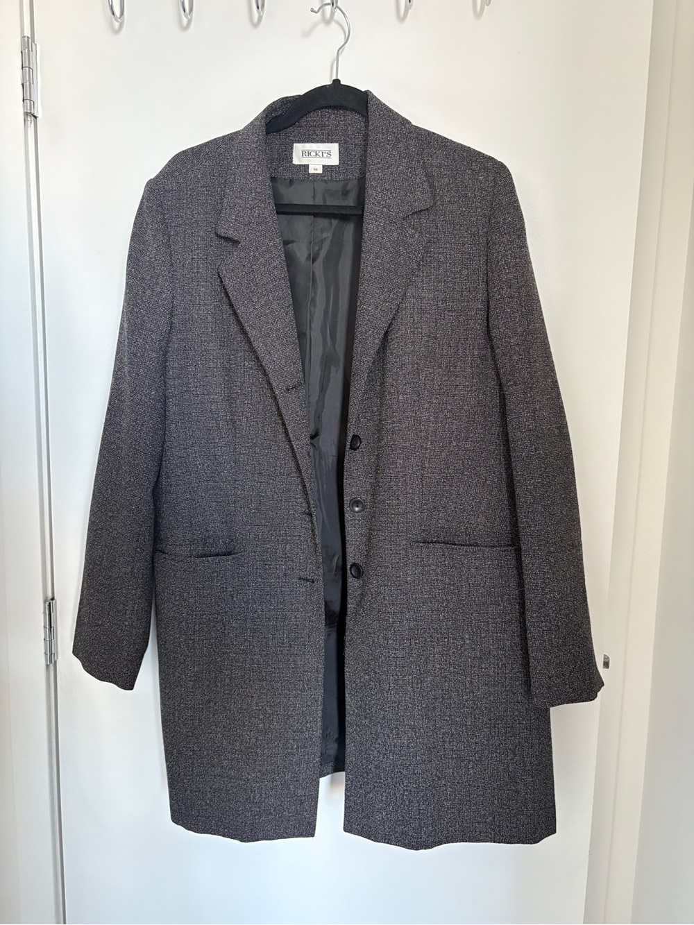 Reiss Gray Tailored Wool-Blend Women's Blazer Coat
